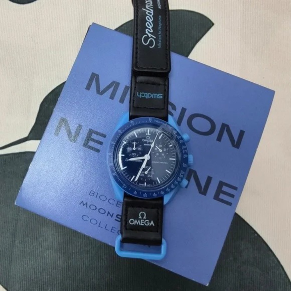 🍰Swatch x Omega MISSION TO THE Super Blue Moonphase Watch - Picture 3 of 5